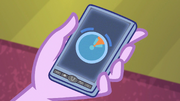 Clock counting down on Twilight's phone EGDS12