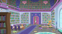 Cozy Glow entering the school library S8E25