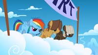 Filly Rainbow Dash and the colts on the starting line S1E23