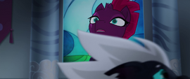 Grubber rushing past Tempest Shadow MLPTM