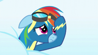 Rainbow Dash looking embarrassed S6E7