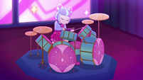 Su-Z playing drums for True Original EGSBP