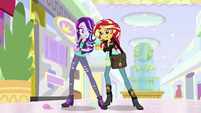 Sunset Shimmer grabs Starlight's ice cream EGS3