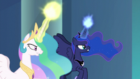 Celestia and Luna charging their magic S9E24