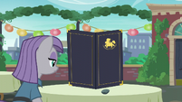 Maud Pie with Boulder on the dining table S6E3