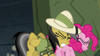 Pinkie Pie and Daring Do screeching to a halt S7E18