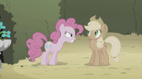 Pinkie Pie angry at Applejack S2E1