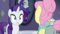 Rarity stunned by Fluttershy's words S8E4