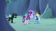 Starlight Glimmer and Trixie hugging S6E26