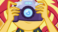 Close-up of Sunset Shimmer and her camera EGFF