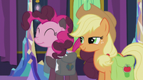 Pinkie Pie smiling and covered in soot S5E20