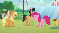 Pinkie calling for everypony's attention S5E24