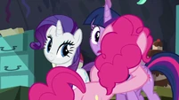 Poor Pinkie wants to cry on Twilight’s shoulder…