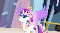 Princess Cadance with her wings spread out.