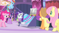 Rarity walking down the staircase S4E13