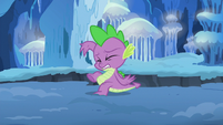 Spike stumbling backwards S6E16