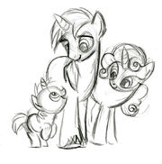 Unicorn Family Sketch