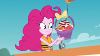 Pinkie Pie picks up her treats basket EGDS18