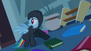 Rainbow Dash crashing into book trolley 3 S2E16