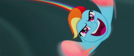 Rainbow Dash flying at supersonic speed MLPTM