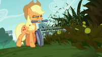 Applejack mowing grass and weeds S5E16