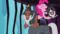 Pinkie Pie appears with birthday cake S8E26