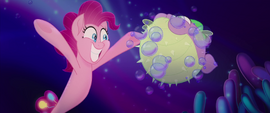 Pinkie Pie startles Spike into swelling up MLPTM