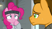 Pinkie trying to spare Cheese's feelings S9E14