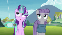 Starlight Glimmer happily flying a kite S7E4