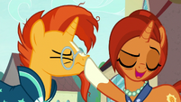 Stellar Flare plugging Sunburst's mouth S8E8