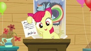 Apple Bloom shows a letter from Babs Seed S5E04