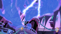 Nightmare Moon cackles as lightning flashes S1E01