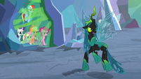 Queen Chrysalis "on this side of the cavern" S9E25