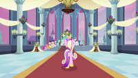 Cadance blocking Celestia's view.