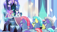 Crystal guards salute to Cadance and Shining S9E24