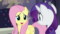 Fluttershy nervously agreeing to try S8E4