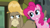 Pinkie Pie smiles widely at Cranky 'like me ' S02E18