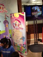 A stand at a Hasbro exhibit, December 2011.