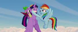 Rainbow putting a smile on Twilight's face MLPTM