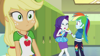 Rarity covering her nose from the bad smell EGDS4