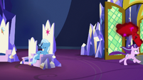 Starlight runs out of the throne room S7E2