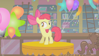 Apple Bloom realizing she has no cutie mark for the party S1E12