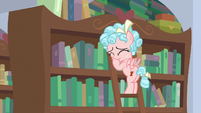 Cozy Glow giggling from a stepladder S8E22