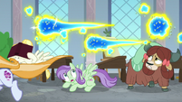 Flash bees swarming over the students S9E20