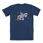 WeLoveFine.com "Pastry Dash" (Mens navy) Depicting Rainbow Dash