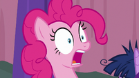 Pinkie Pie gives a horrified "what?!" S9E16