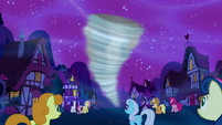 Ponies watching the tornado S5E13