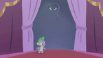 Spike telling Rarity to come out and take a bow S1E14