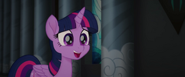 Twilight Sparkle happy to see her friends MLPTM