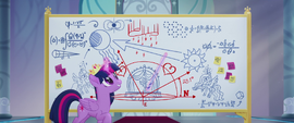 Twilight pointing at her diagrams MLPTM